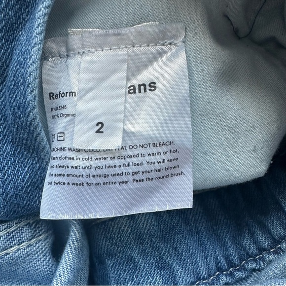 Reformation denim  river relaxed woman’s overalls - Picture 4 of 14